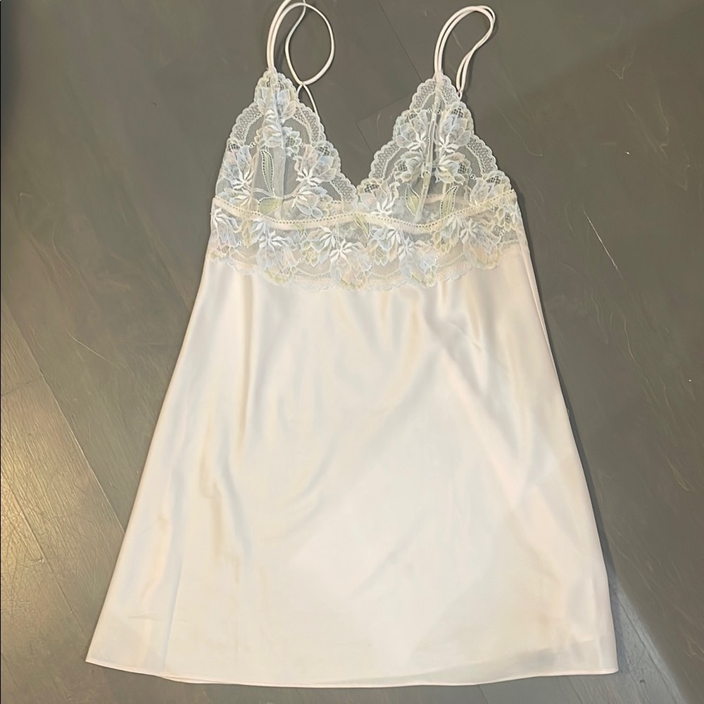 NWOT Elegant Cream Lace and Silk Dress